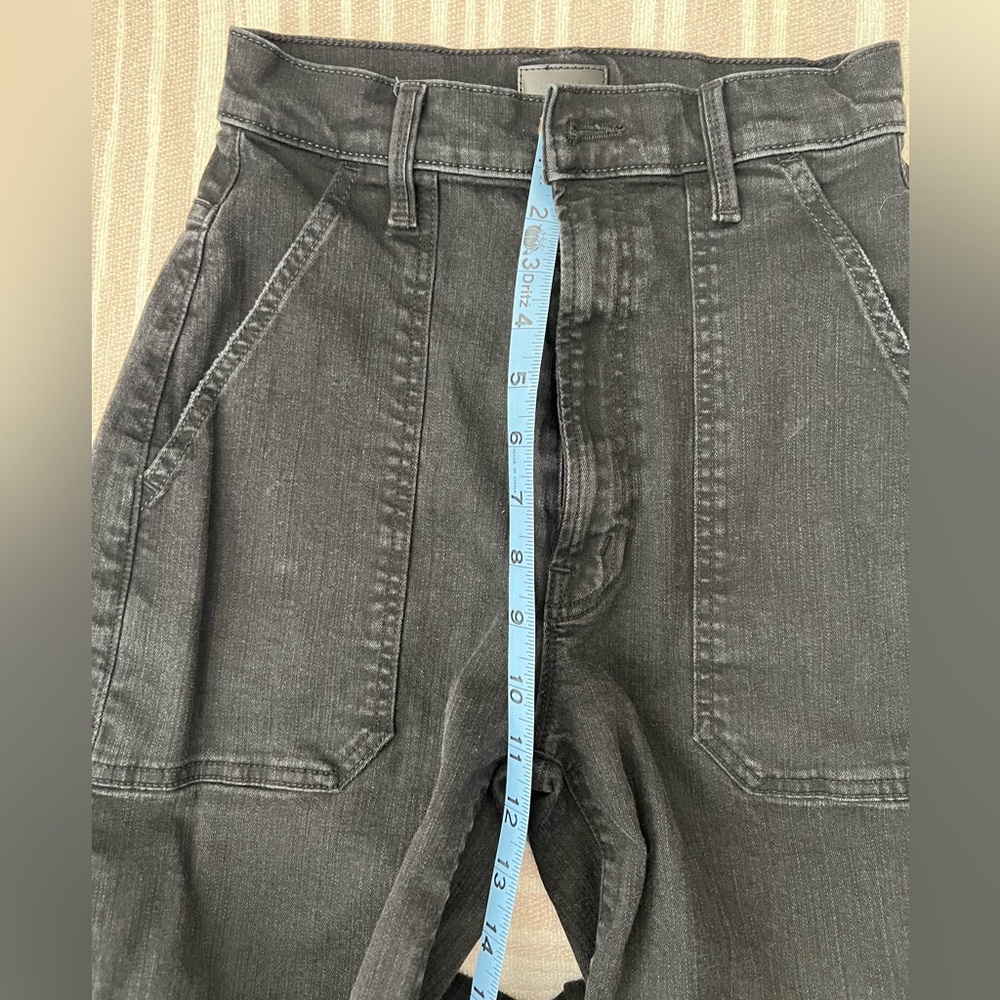 MOTHER The Carpenter Roller High Rise Utility Jogger Black Jeans size 24 - Picture 9 of 15